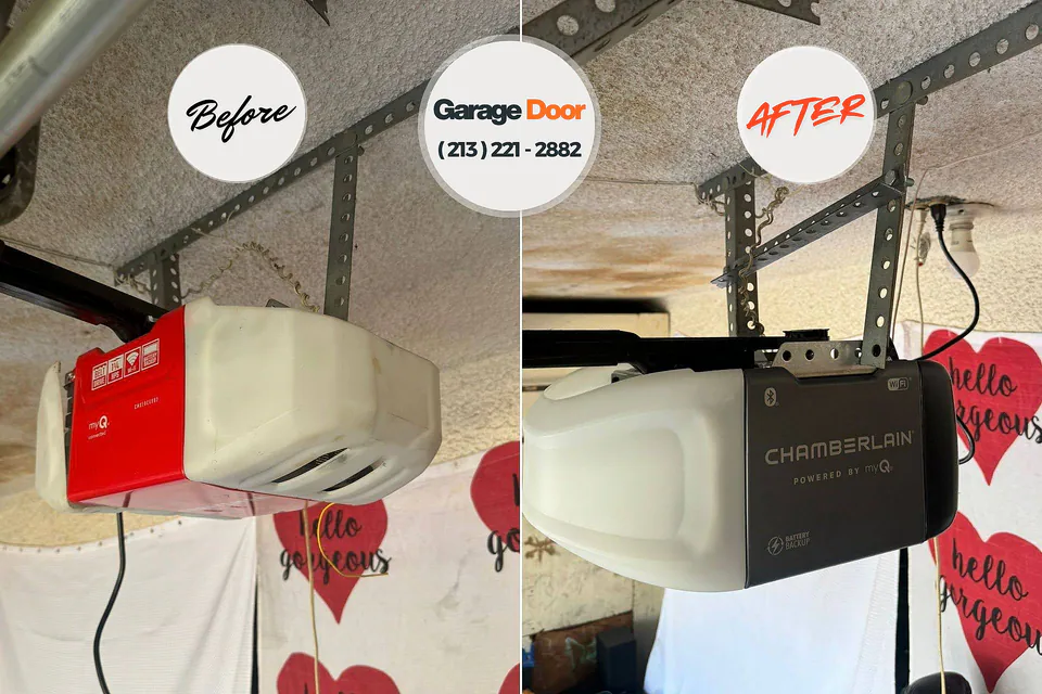 Before and after: garage door repair near me Church Hill